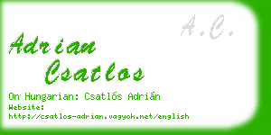 adrian csatlos business card