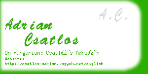 adrian csatlos business card